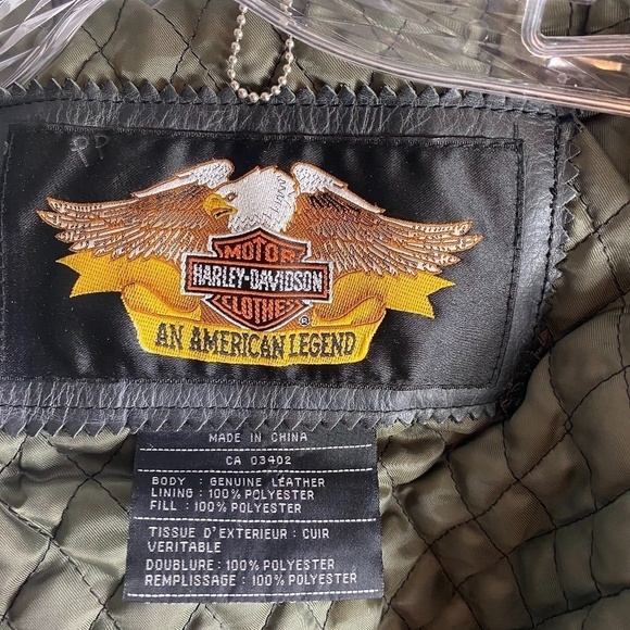Harley Davidson Distressed Leather Moto Jacket SZ M - Picture 2 of 9